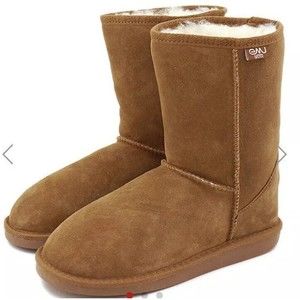 EMU Australia Bronte Lo Suede Leather 100% Merino Wool Lined Boots Size 8 Eu 38